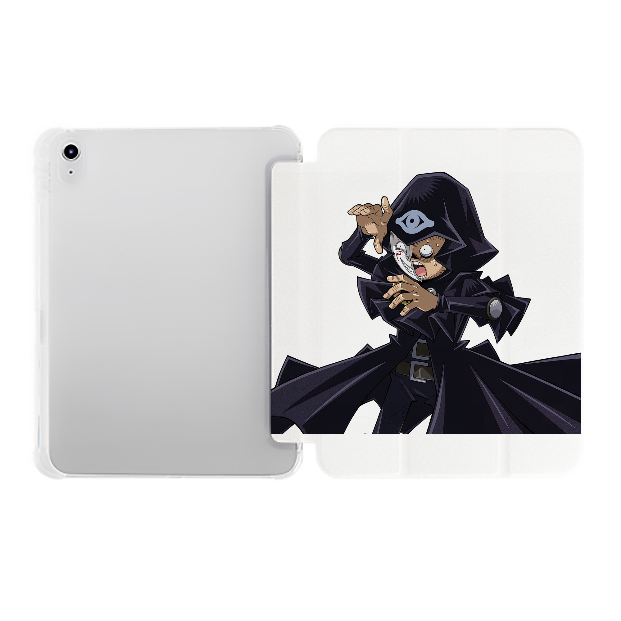 （画像用） 遊☆戯☆王 Yu-Gi-Oh! IPad ケース ペン収納付き 三つ折りスタンド PUレザー×シリコン 対応機種9.5/10.5/10.9インチ